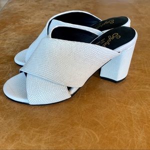 White Steve Madden 7.5 Mules